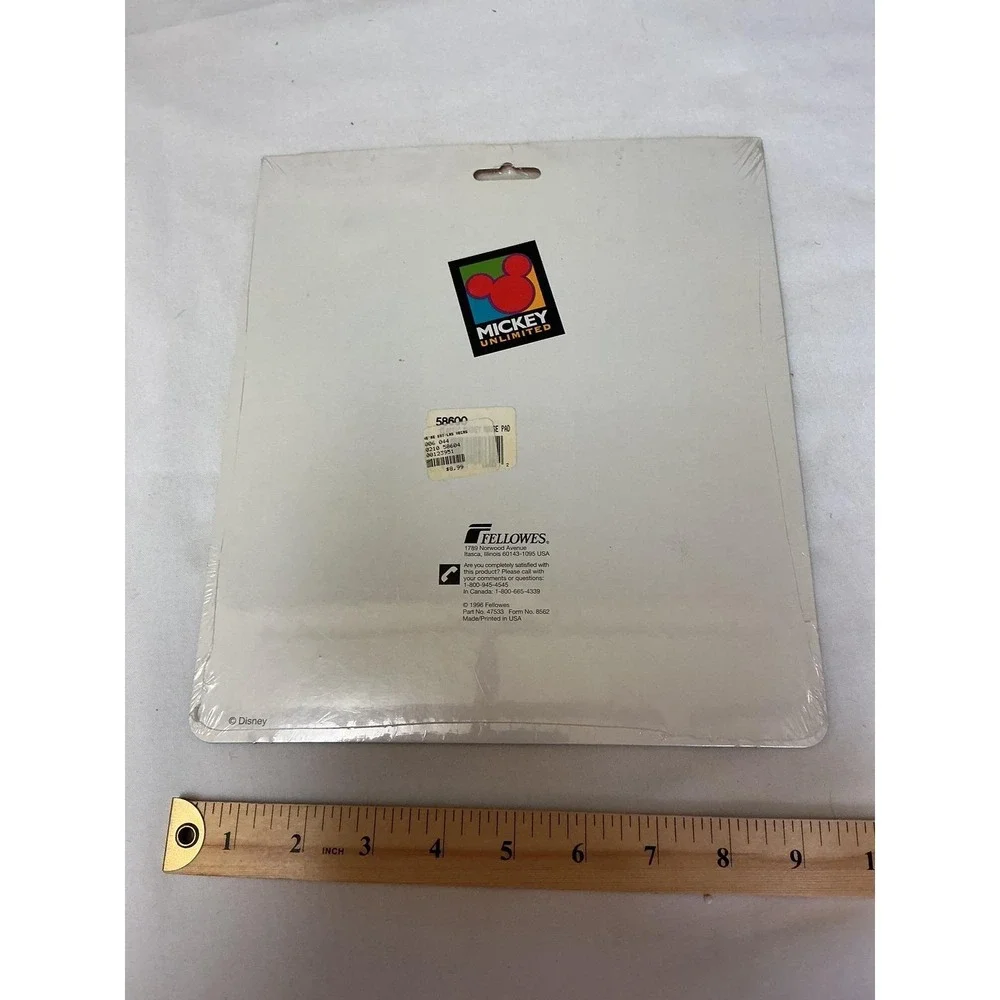 Vintage 1996 Mickey Mouse Disney Mouse Pad Fellowes Mickey Unlimited New Sealed